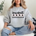 thumbnail image 5 of Baseball Sweatshirt for Mom's Checkered Baseball Mom Sweatshirt Women Gift for Softball Mom, 5 of 6