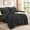 Dark Grey, variant on Queen Comforter Set Burnt Orange - 7 Piece Boho Terracotta Bedding Bed in a Bag with Comforter, Sheets, Pillowcases & Shams, Rust Tufted Design