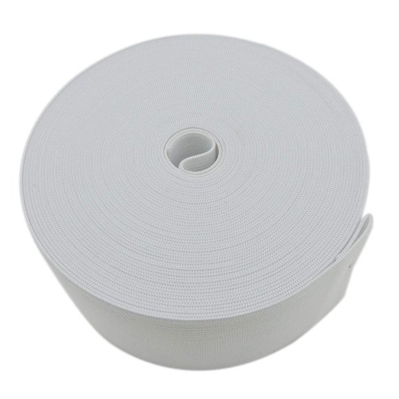 1-1/2 Inch by 43 Yard White Sewing Elastic Band Spool Heavy Stretch High Elasticity Knit Elastic Band