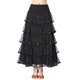 thumbnail image 5 of Falda flamenca de baile de salón con lentejuelas swing completo falda de malla trajes de vals negro Sunnimix Vestido de falda de baile de salón, 5 of 8