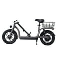 thumbnail image 2 of GOTRAX CAMPUS Scooter Eléctrico con Asiento para Viajeros Adultos, 400W y 17 Millas de Alcance y Scooter Plegable de 20 Mph con Neumático de 14, Bicicleta Eléctrica con Cesta de Transporte Negra, 2 of 12