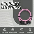 thumbnail image 4 of MELIVO Bike Lock,23.62" Bike Locks,Cable Bicycle Lock Bike Lock with Key,Pink, 4 of 7