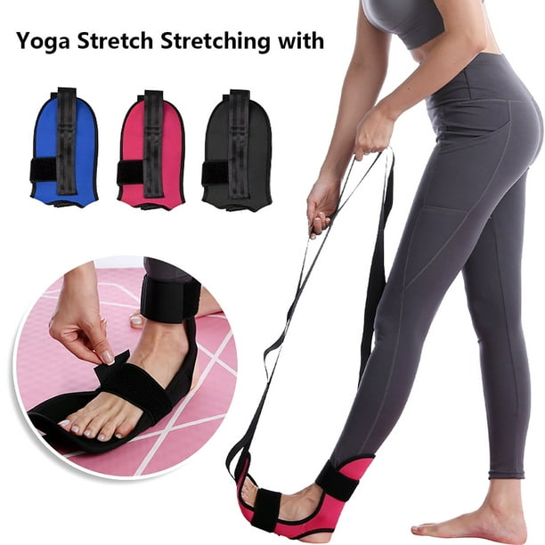 Yoga Stretching Strap Nylon Exercise Waist Leg Training Resistance  Exercising Straps Accessories for Band Ankle Injuries Portable Stretcher  for Household Gym Black 