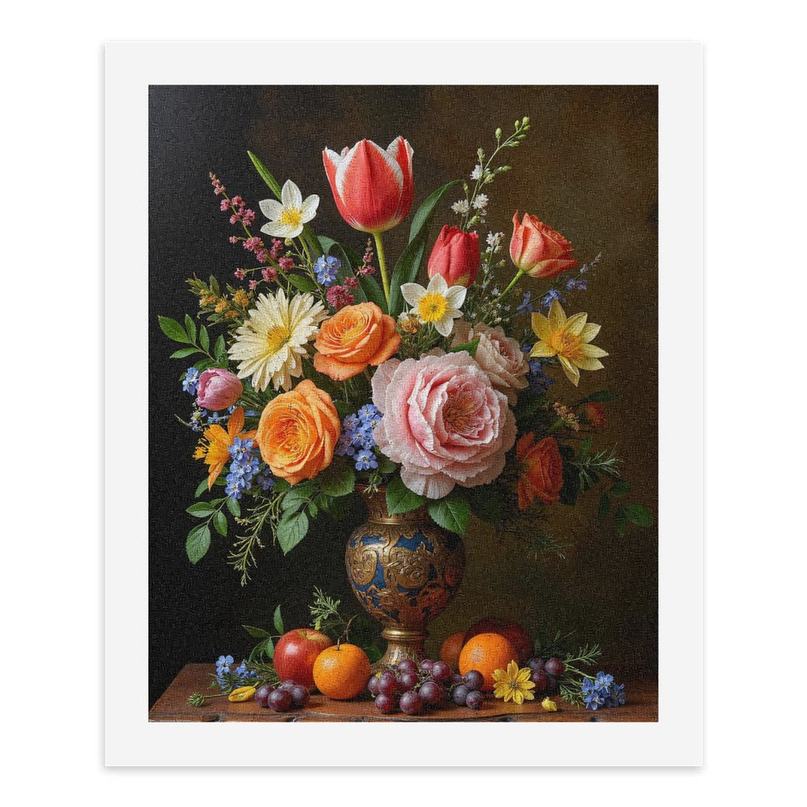 Paint By Numbers Kit for Adults Beginner - Floral Arrangement Still Life Art DIY Canvas Painting Kits for Adults, Frameless Paint By Number for Adults for Home Wall Decor 16x20 Inch