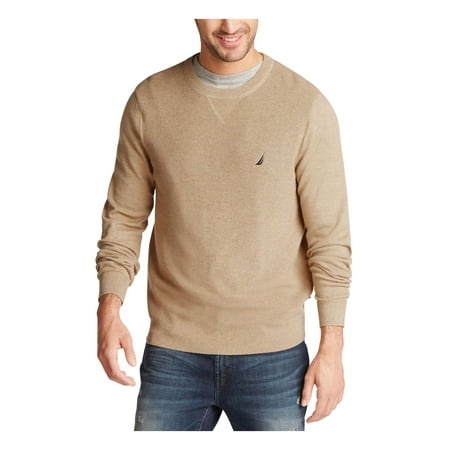 NAUTICA Mens Brown Long Sleeve Crew Neck Classic Fit Cotton Pullover Sweater XXL