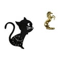 thumbnail image 1 of Reloj de pared con diseño de gato, para sala de juegos, interior, caballo, estatua de pie, escultura hecha a mano, adorno de material acrílico, ideal, 1 of 8