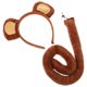 thumbnail image 4 of WORGEOUS 1 juego de diadema con orejas de mono para cosplay, accesorio de cola, diadema con orejas de animal, disfraz de mono para fiesta, clip aleatorio y accesorios, 4 of 9