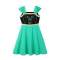 thumbnail image 1 of Disney-vestido de princesa sirena Ariel para niñas, ropa informal sin mangas de línea a, Elsa, Anna, Bella, Rapunzel, Verano, 1 of 1