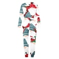 thumbnail image 4 of Wolfast Christmas Printed Sweatshirt & Pants for Women 2PC Long Sleeve Round Neck T-shirt Drawstring Trouses Set,Blue,M, 4 of 5