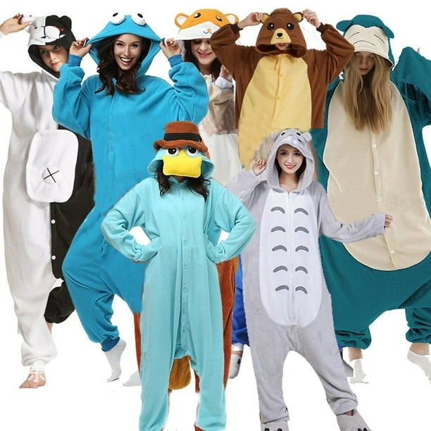 Kigurumi Pijama de una pieza para hombre y mujer ropa de dormir de cuerpo entero de dibujos animados para adultos y adultos traje XXL de 180 200CM Walmart en linea