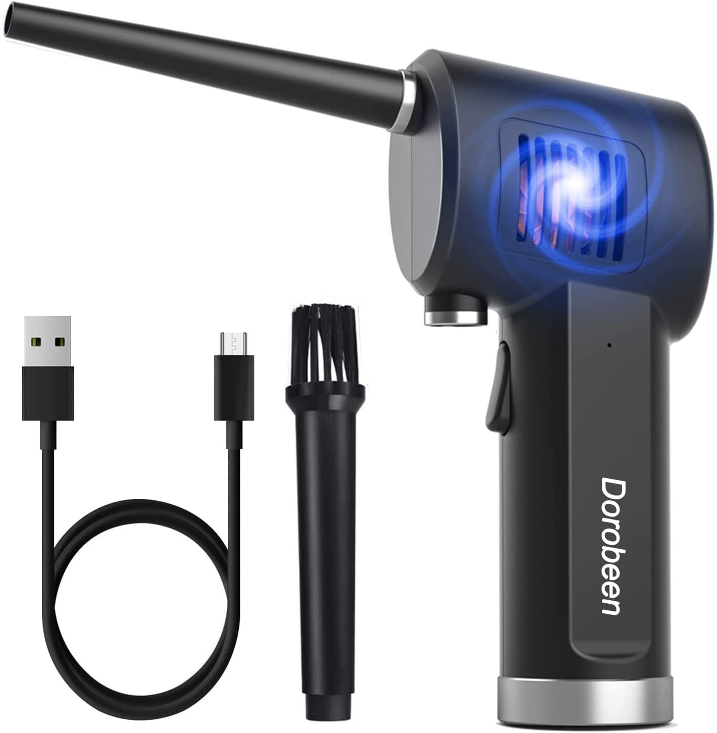 LWLIUANG Compressed Air Duster, Cordless Handheld Air Blower, Stepless