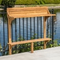 thumbnail image 3 of Cassidy Outdoor Finish Acacia Wood Balcony Bar Table, Grey, 3 of 6