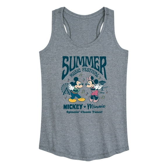 Disney - Mickey & Friends - Mickey & Minnie - Summer Music Festival - Spinnin' Classic Tunes - Women's Racerback Tank Top