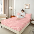 thumbnail image 4 of Manfei Abstract Lines 4-Piece Full Size Sheets,Zebra Print Bed Sheets,Animal Print Lightweight Sheet Sets,Stripes Bedroom Decorative, 4 of 7