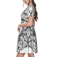 thumbnail image 2 of Lsque Intricate Cat Mandala Print Women's Casual Dress T-Shirt Summer Short Sleeve Scoop Neck Swing Dresses, 2 of 6