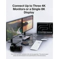 thumbnail image 3 of Belkin Thunderbolt 4 Docking Station with 90W Power Delivery for MacBook & Windows - 8K/Dual 4K Display, Thunderbolt 4 Cable, HDMI, Ethernet, SD & Audio Ports, Gray, 3 of 8