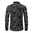 thumbnail image 5 of TKKCS Mens Graphic Button Down Shirts- Casual Regular Fit Vacation Lightweight Stretch Long Sleeve Shirts Black Size 2XL, 5 of 5