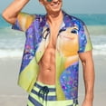 thumbnail image 3 of Lsque inside out 2 Pattern Hawaiian Shirt for Men Unisex Summer Beach Casual Short Sleeve Cotton Linen Button Down Shirts-3X-Large, 3 of 6