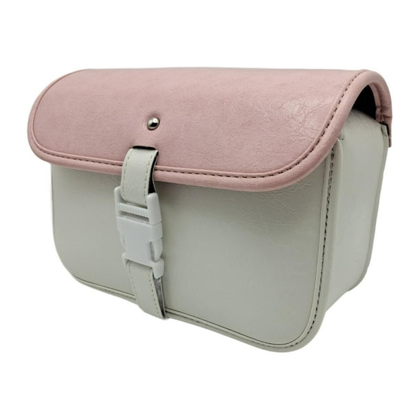 Bolsa para manillar de patinete eléctrico, bolsa delantera para bicicleta, bolsa portátil para colgar, para bicicletas, motocicletas, bicicletas eléct Rosa