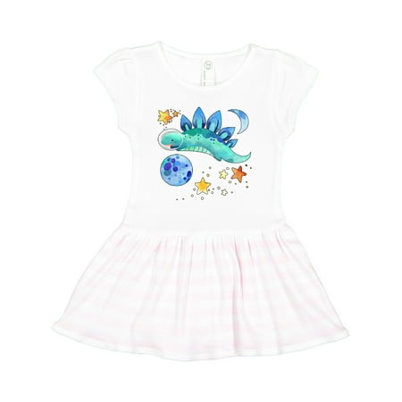 

Inktastic Stegosaurus Space Dinosaur with Stars and Planet Gift Toddler Girl Dress