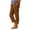 Orange, variant on Hvogkswy Cotton Pants for Women Fashion Plaid Print Loose Casual Pants High Waist Straight Leg Ankle-Length Pants with Pockets