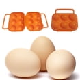 thumbnail image 3 of QualitChoice Portable Carrier Egg Tray Storage Box Holder Camping 6/12 Eggs Container orange 6grid 1Set, 3 of 6