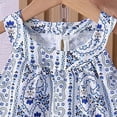thumbnail image 5 of CAICJ98 Toddler Baby Summer Clothes Girl 3 6 12 18 Months 2T 3T 4T 5T Girls Outfits Cute Dinosaur Tank Tops+Shorts Outfits Lightweight Elastic Cotton Short Sets (Blue,3-4 Years), 5 of 5