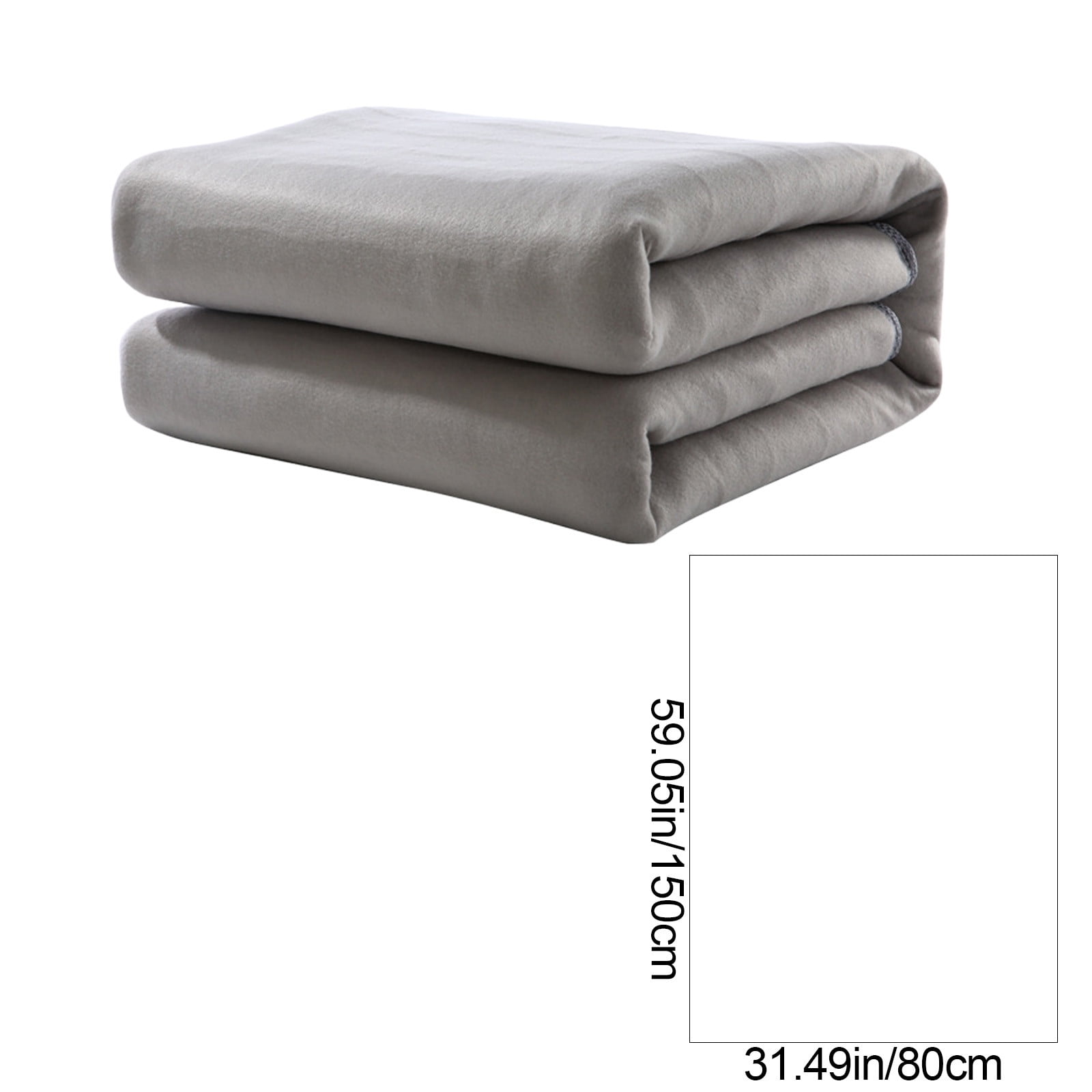 Hyknon Heated Blanket Non-Woven Breathable Electric Throw Blanket 59x31.5" Comfortable Gray Heating Blanket for Living Room Office Car