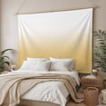 thumbnail image 3 of Yellow Ombre Tapestry for Bedroom Wall Hanging Tapestry, White Gradient Color Modern Abstract Art Ceiling Backdrop Tapestries Poster Blanket Wall Decor for Teens Room Living Room Dorm 59" x 90", 3 of 8