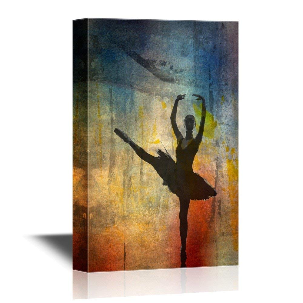Wall26 Canvas Wall Art Ballet Dancers on Pointe on Abstract