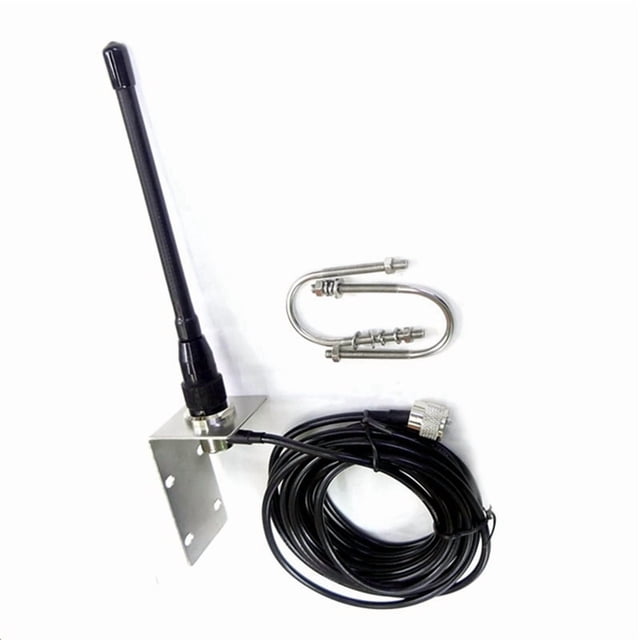 Antena Marina VHF AA58 de 156-163 MHz, de Goma, Impermeable, con Mástil y Cable RG-58 de 5 M para Barcos, Veleros y .