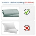 thumbnail image 3 of California Design Den 800 Thread Count Standard Pillow Cases Set of 2, 100% Cotton Sateen, Heirloom Soft Smooth & Thick, Fits Standard or Queen Pillows - Soft Teal, 3 of 9