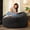 Lush Velvet Black, variant on Jaxx 4 Foot Saxx - Large Round Bean Bag Chair for Adults - Lush Velvet Black