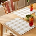 thumbnail image 4 of Brown White Plaid Placemats Set of 4 Simple Style Place Mats Table Mats Kitchen Dining Home Outdoor Party Table Decoration, 4 of 9