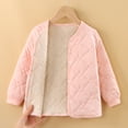 thumbnail image 3 of Mepaouo Boys Girls Fleece Lined Jacket Kids Winter Warm Long Sleeve Coat Button Down Cotton Outwear Pink 1-2 Years, 3 of 6