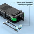 thumbnail image 2 of Mr. Gadgets Solar Blast Power Bank 20000 Mah Bateria Panel Solar De Carga Portatil Con Linterna, Manivela De Emergencia, Carga Inalambrica, Color Negro Con Verde., 2 of 7