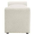 thumbnail image 3 of Accent Chair Bench, Ivory White, Fabric, Living Kitchen Cafe Bistro Hospitality Restaurant, Modern Contemporary HB34808, 3 of 8