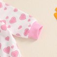 thumbnail image 6 of Okbabeha Little Girls Outfits 2 Piece Toddler Long Sleeve Hearts Print Pullover + Pants Clothing Set, 6 of 8