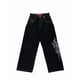 thumbnail image 1 of Pantalones vaqueros unisex estilo hip-hop gótico urbano de talle alto y corte holgado con diseños rasgados y bordados for hombre y mujer, 1 of 4