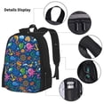 thumbnail image 3 of Pofeuu Sea Fish Print Backpack Travel Backpacks With Lunch Bag Pencil Bag Set 3 pcs Set Cartoon Backpack, 3 of 7