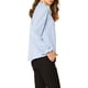 thumbnail image 4 of INSPIRAR CHIC Blusa de Mujer con Cuello Alto, Botones y Volantes en las Mangas, Talla XL, Color Azul Claro, 4 of 8