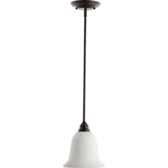 3154-186-Quorum Lighting-Bryant - 1 Light Mini Pendant in Quorum Home Collection style - 8 inches wide by 12 inches high-Oiled Bronze Finish-Satin