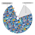 thumbnail image 2 of Lsque Cute Flat Fish Print Christmas Tree Skirt, Tree Skirt with Ties or Velcro, Perfect for Holiday Decorations, Halloween, and New Year-36", 2 of 7