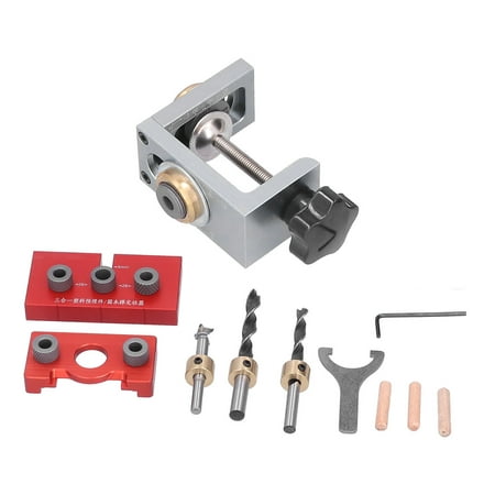 

Dowel Drill Guide Kit High Accuracy Woodworking Drilling Locator For Panel Splicing For Keyholes Punching