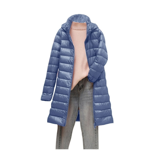 Puntoco Chaqueta De Mujer Chaqueta De Plumas para Mujer Capucha Ligera Extraíble Chaqueta De Plumas Ligera De Longitud Media Chaqueta Delgada Ligera De Gran Tamaño Liquidación Navideña Puntoco Puntoco-437