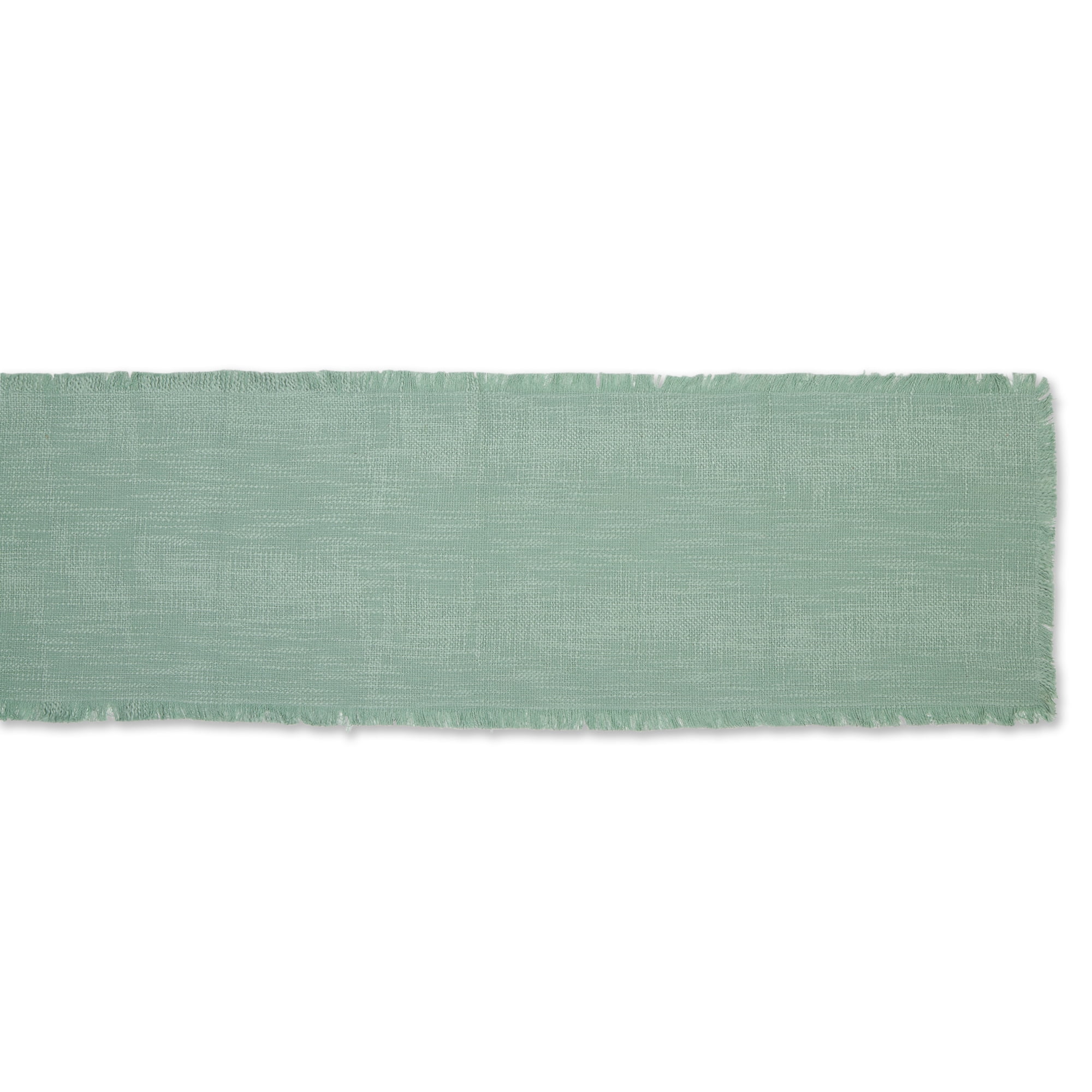 Jadeite Basket Fringe Table Runner 14x72