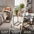 thumbnail image 6 of C Shaped End Table 2 PCS,C-Table for sofa,Side Table for Bedroom, Living Room, Home Office,Gray, 6 of 11