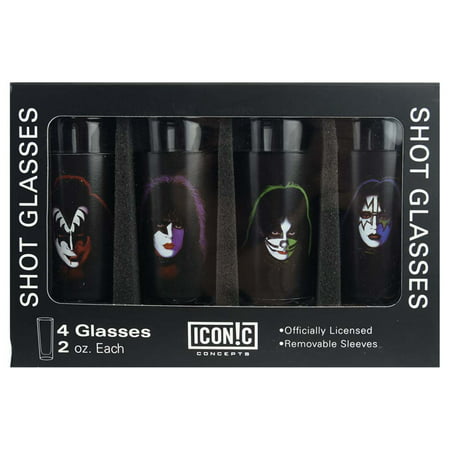 Iconic Kiss: Solo Albums - 4-Piece Shot Glass Set