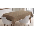 thumbnail image 1 of Tribal Tablecloth, Oriental Flower Pattern Abstract Ornamental Paisley Inspired Blooming Petals, Rectangle Satin Table Cover Accent for Dining Room and Kitchen, 52" X 70", Multicolor, by Ambesonne, 1 of 2