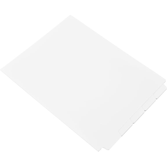 Exhibitindexes® Blank Bottom 1/5th Division Tabs